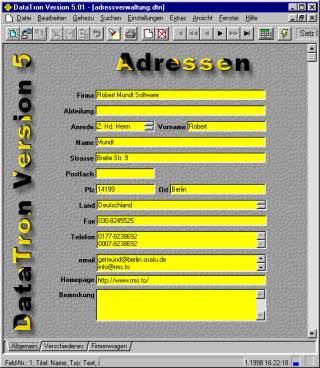 Screenshot of DataTron